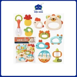 Combo 10 món xúc xắc kiêm gặm nướu cho bé Mộc Kids